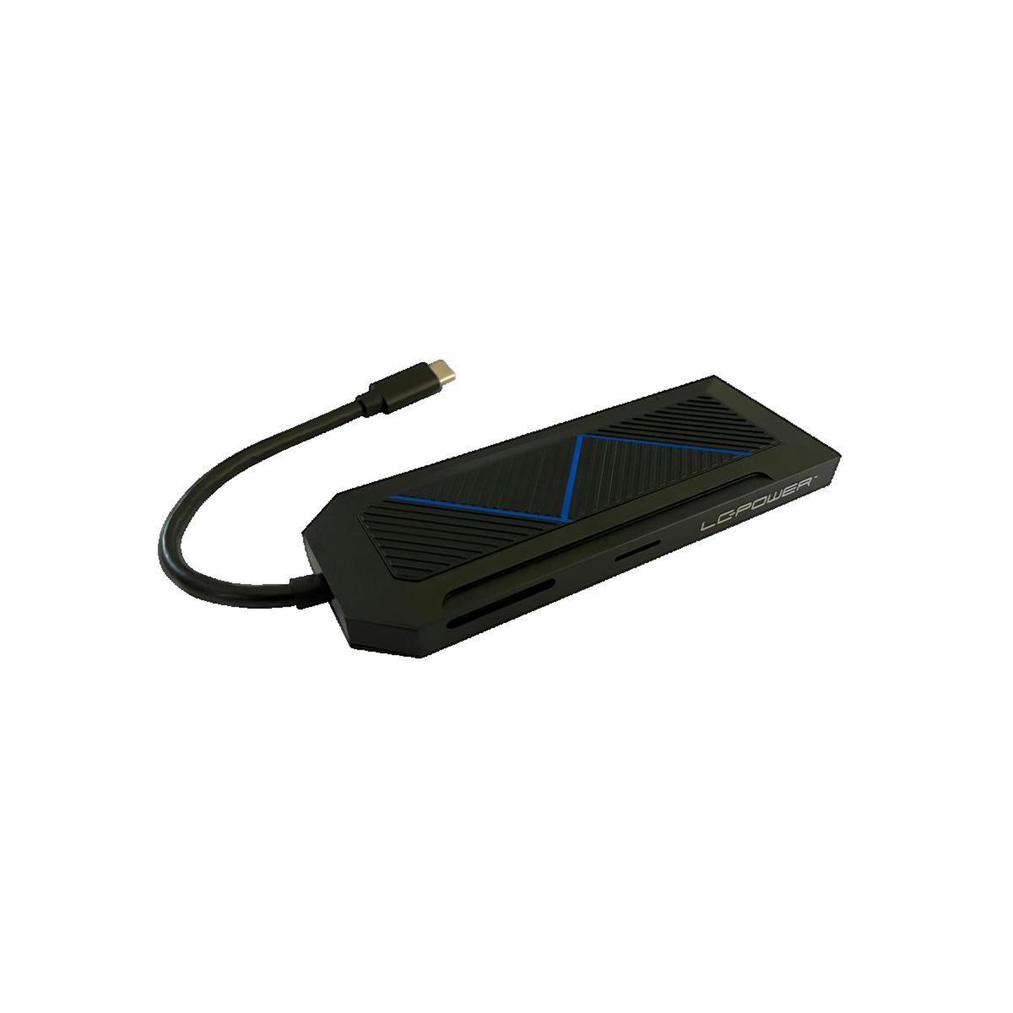 Voir la diapositive 2 : LC Power Hub USB LC-Power LC-HUB-C-MULTI-6-RGB avec éclairage RGB