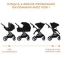 Voir la diapositive 4 : KINDERKRAFT Poussette 2 en 1 avec nacelle YOXI, roues anti-crevaison et accessoires