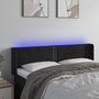Voir la diapositive 1 : VIDAXL Tete de lit a LED Noir 147x16x78/88 cm Velours