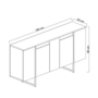 Voir la diapositive 4 : CONCEPT USINE Buffet design noir 4 portes BORAS