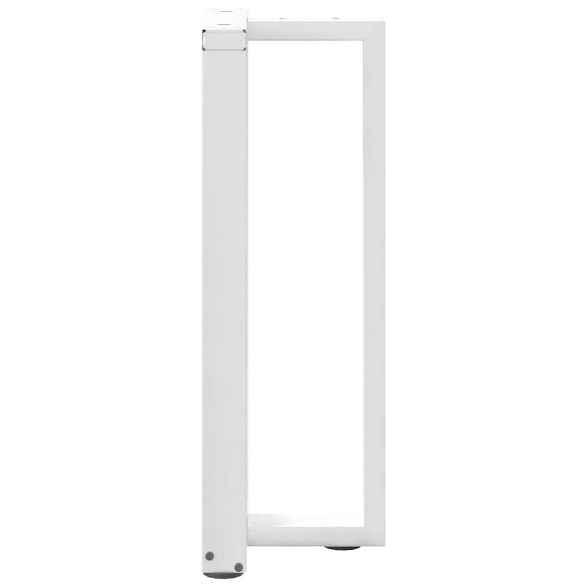 Voir la diapositive 5 : VIDAXL Pieds de table console forme de T 2 pcs blanc 38x25x(72-73) cm