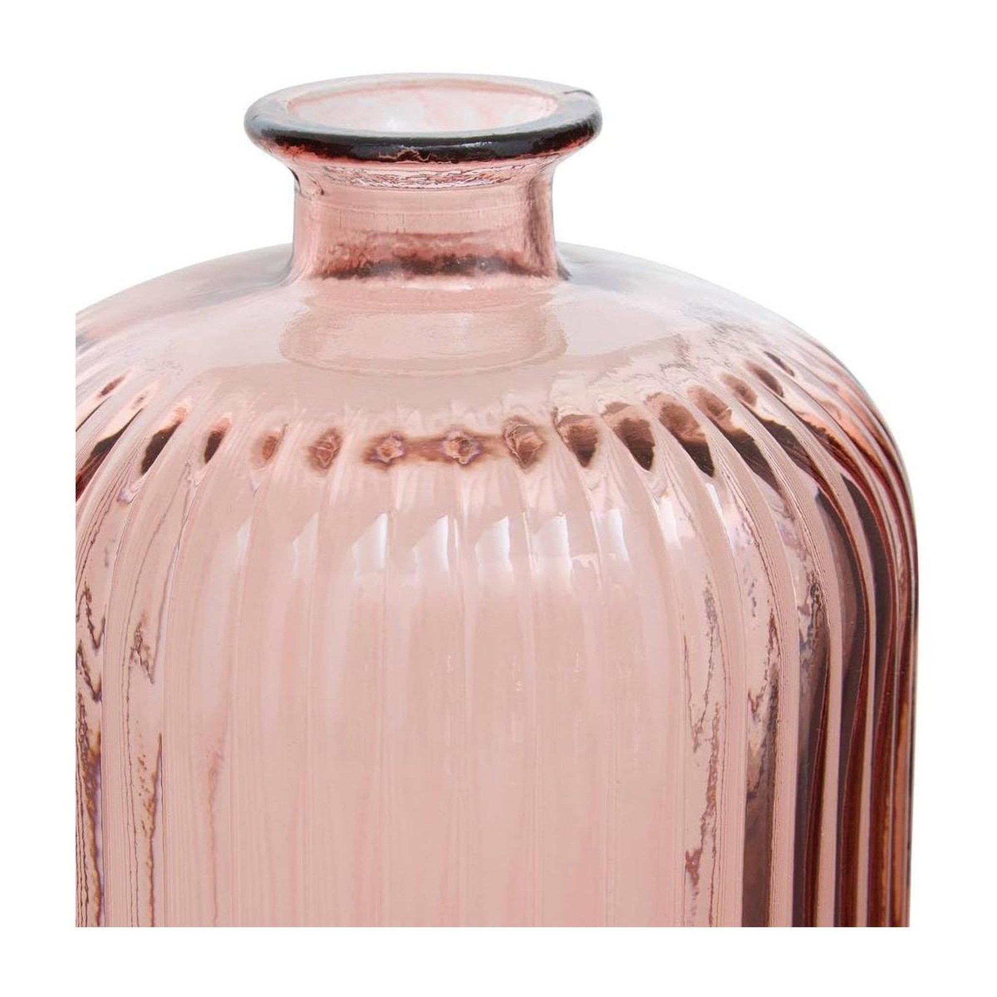Voir la diapositive 2 : ATMOSPHERA Vase design en verre  luz  23cm rose