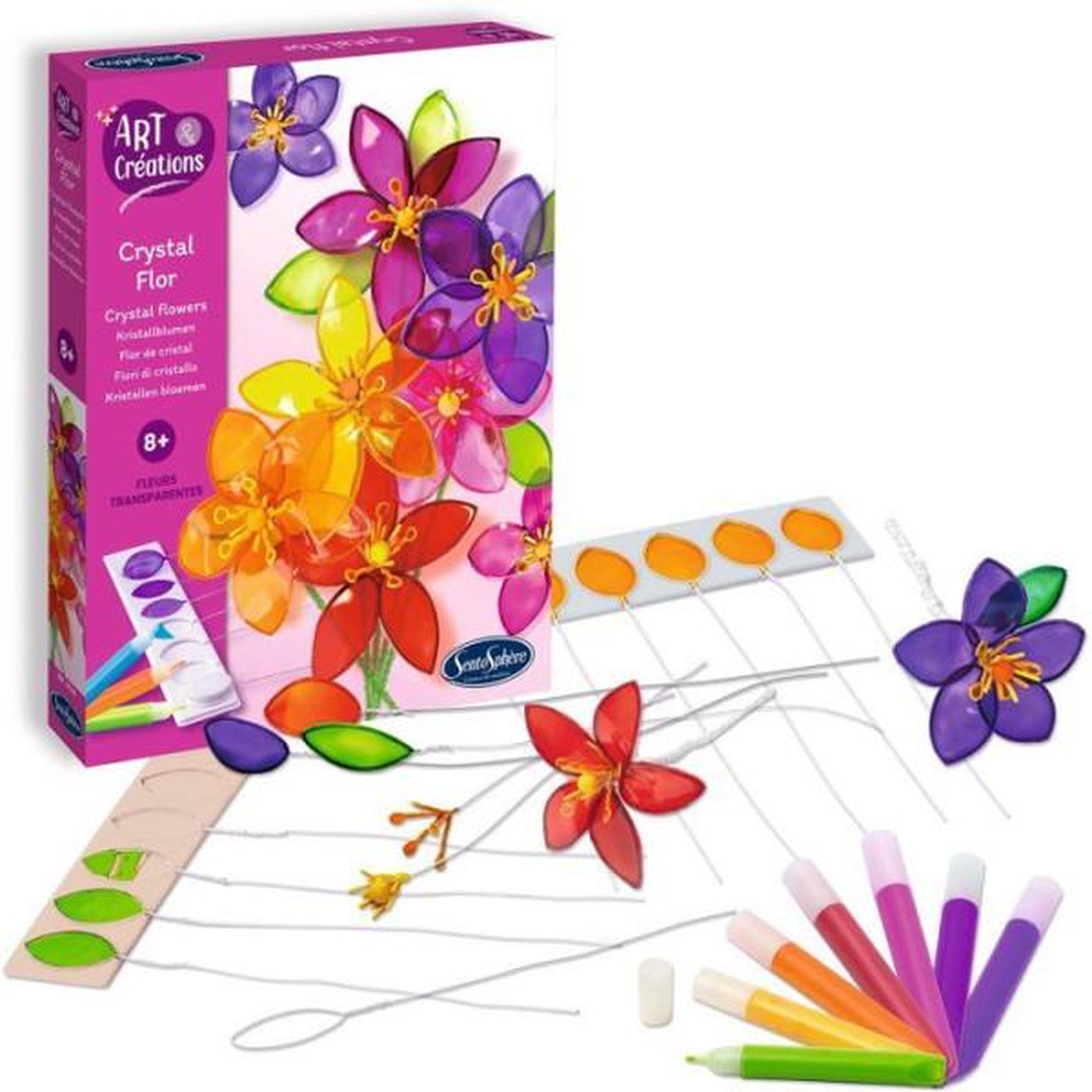 Voir la diapositive 3 : Sentosphere Crystal Flor - Art et creations - Fleurs transparentes