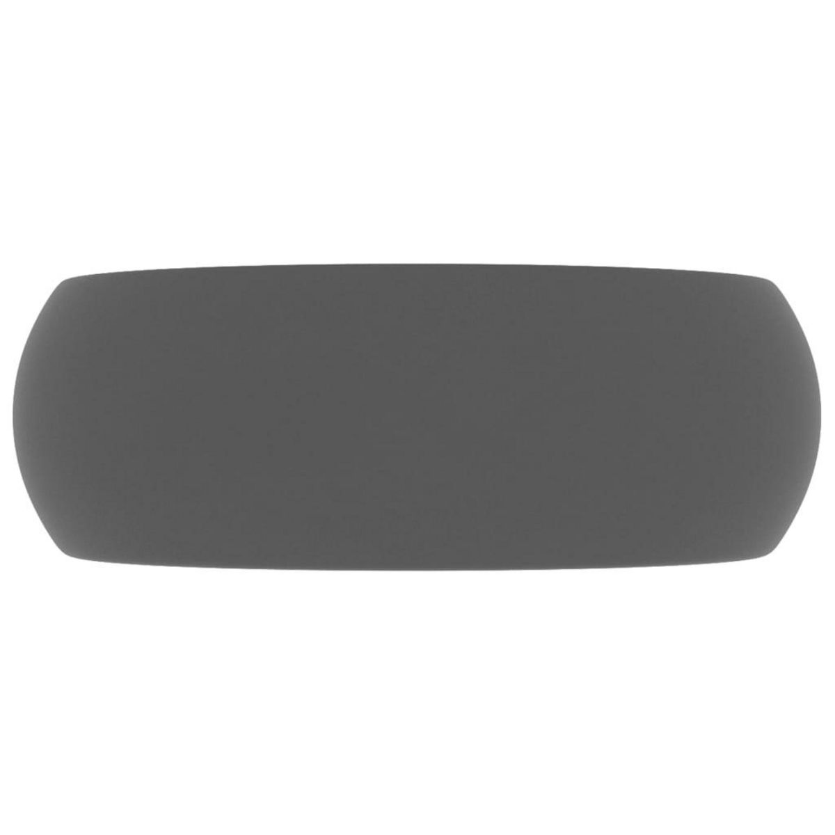 VIDAXL Lavabo rond de luxe Gris fonce mat 40x15 cm Ceramique