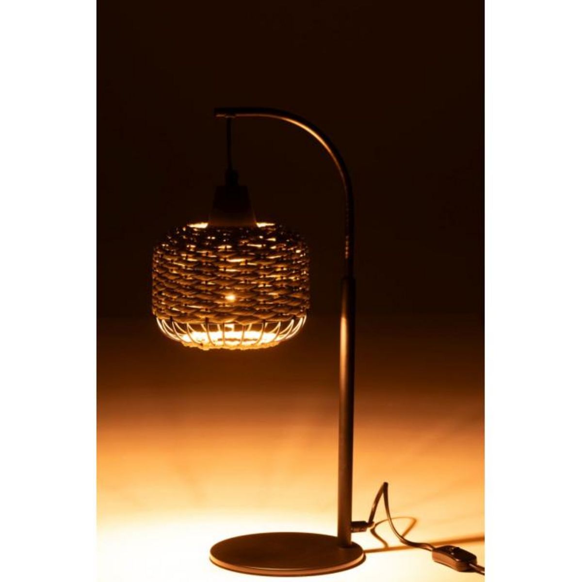 Paris Prix Lampe à Poser Lanterne en Métal  Eldon  52cm Vert