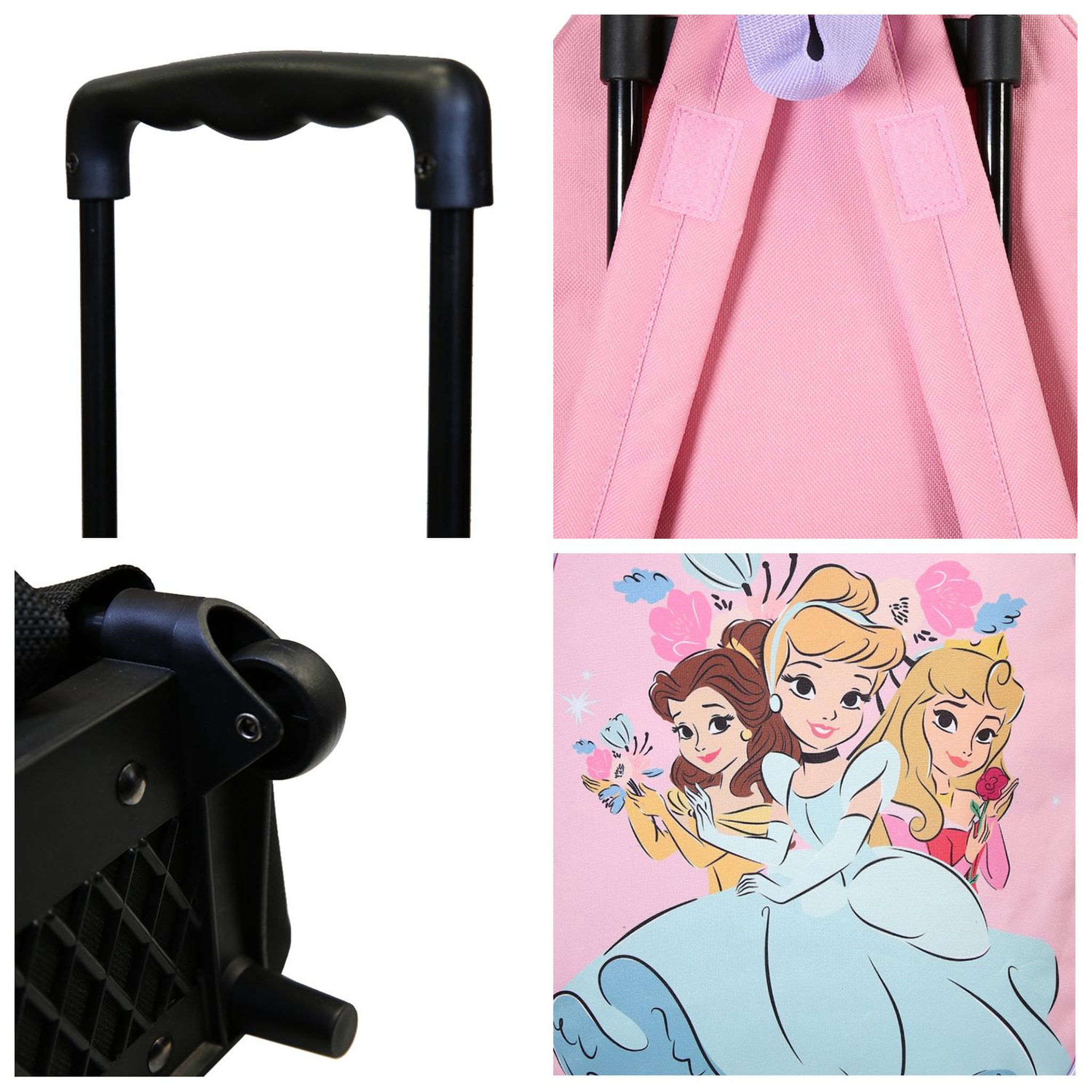 Voir la diapositive 5 : Bagtrotter Sac à dos à roulettes Princesses Disney rose - Bagtrotter