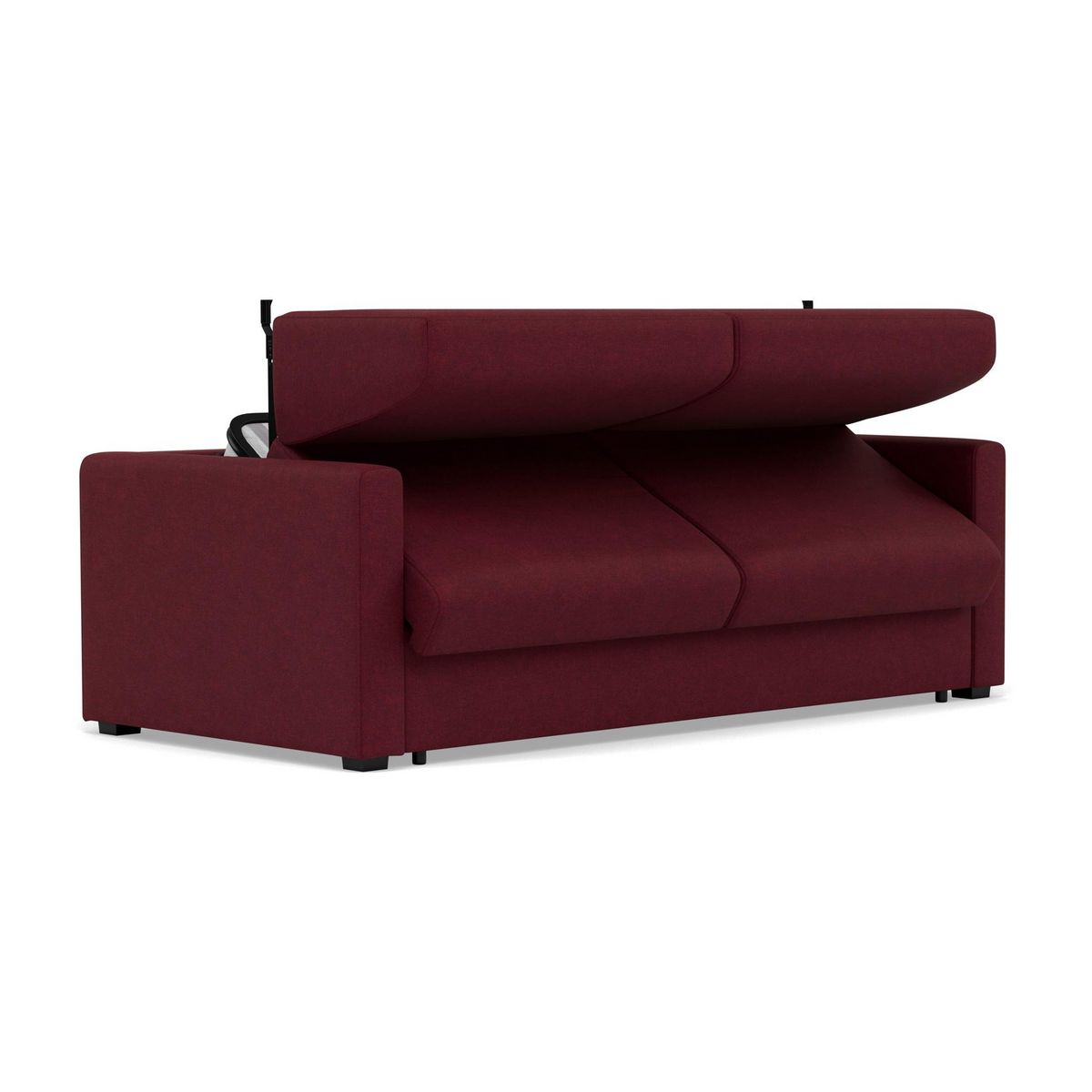 BEST MOBILIER Julia - canapé 3 places convertible express couchage quotidien 140 cm matelas 14 cm en tissu