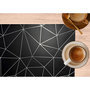 Voir la diapositive 2 : HABITABLE Lot de 6 sets de table avec encre métallique COPPER - 30 x 45 cm - Argent et noir