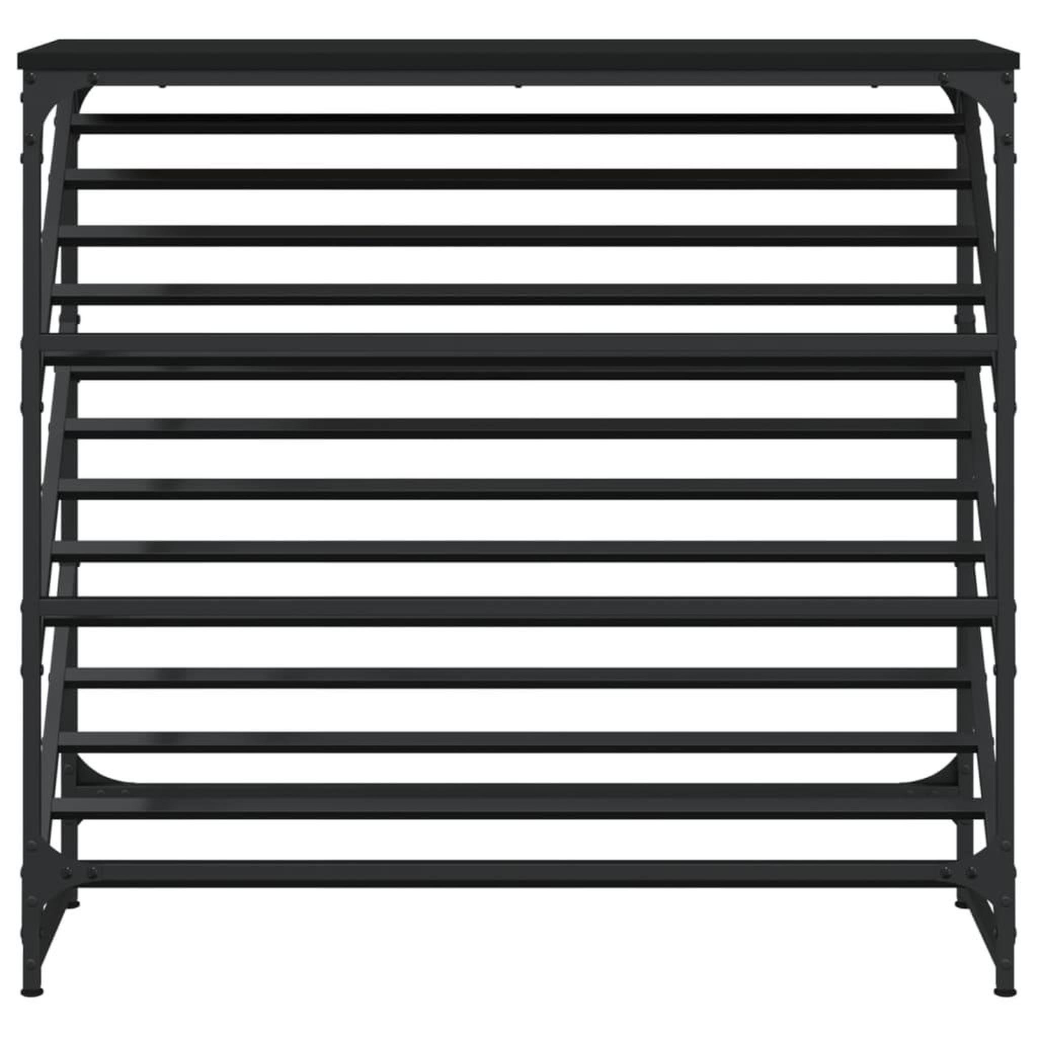 Voir la diapositive 4 : VIDAXL Etagere a chaussures noir 90x30x85 cm bois d'ingenierie