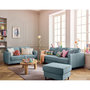 Voir la diapositive 2 : LISA DESIGN Jake - pouf en velours côtelé - pieds bois foncé