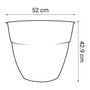Voir la diapositive 4 : Eda Pot de fleur rond Osaka Ø 50 x H.42,9 cm Vert laurier - Eda