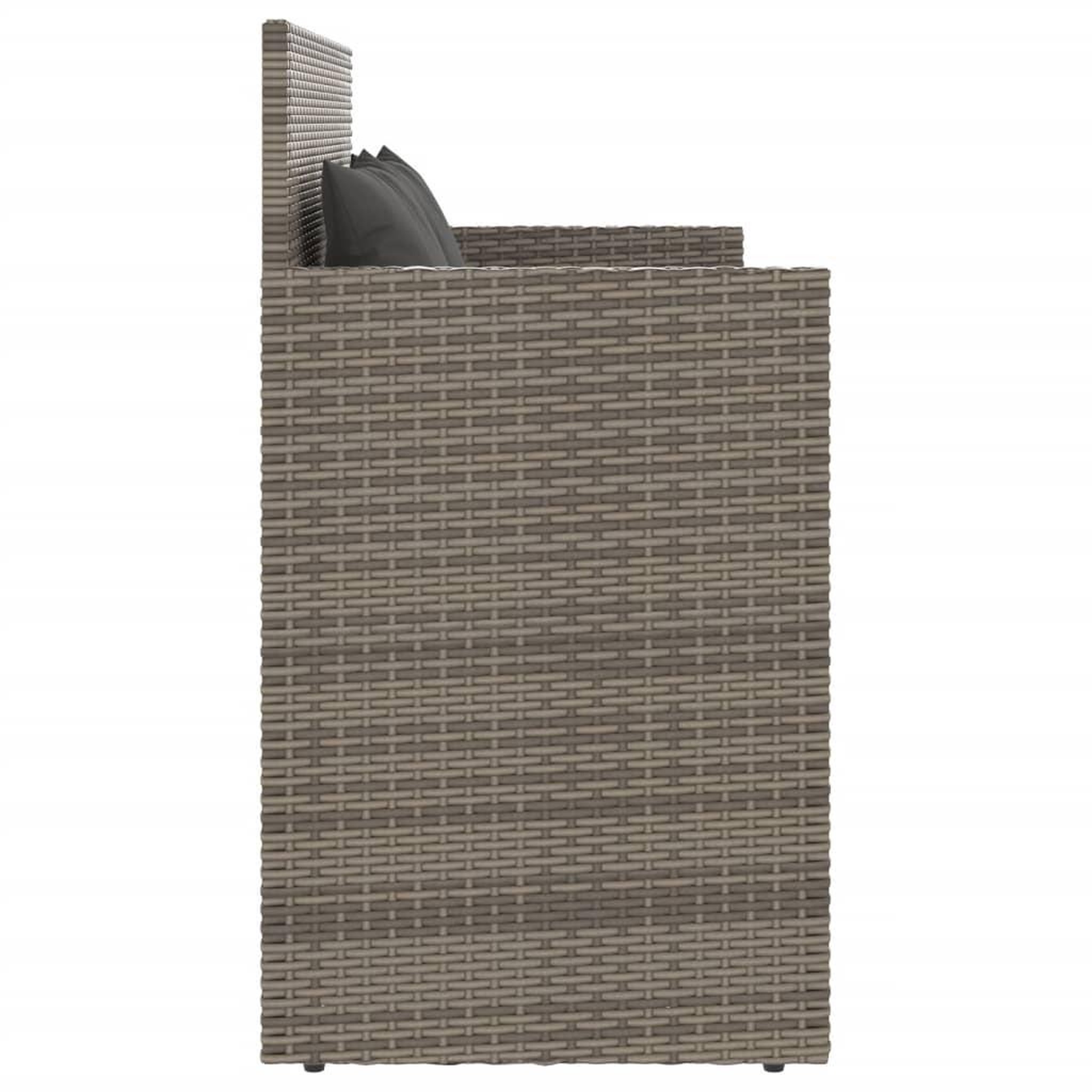 Voir la diapositive 5 : VIDAXL Banc de jardin avec coussins gris resine tressee