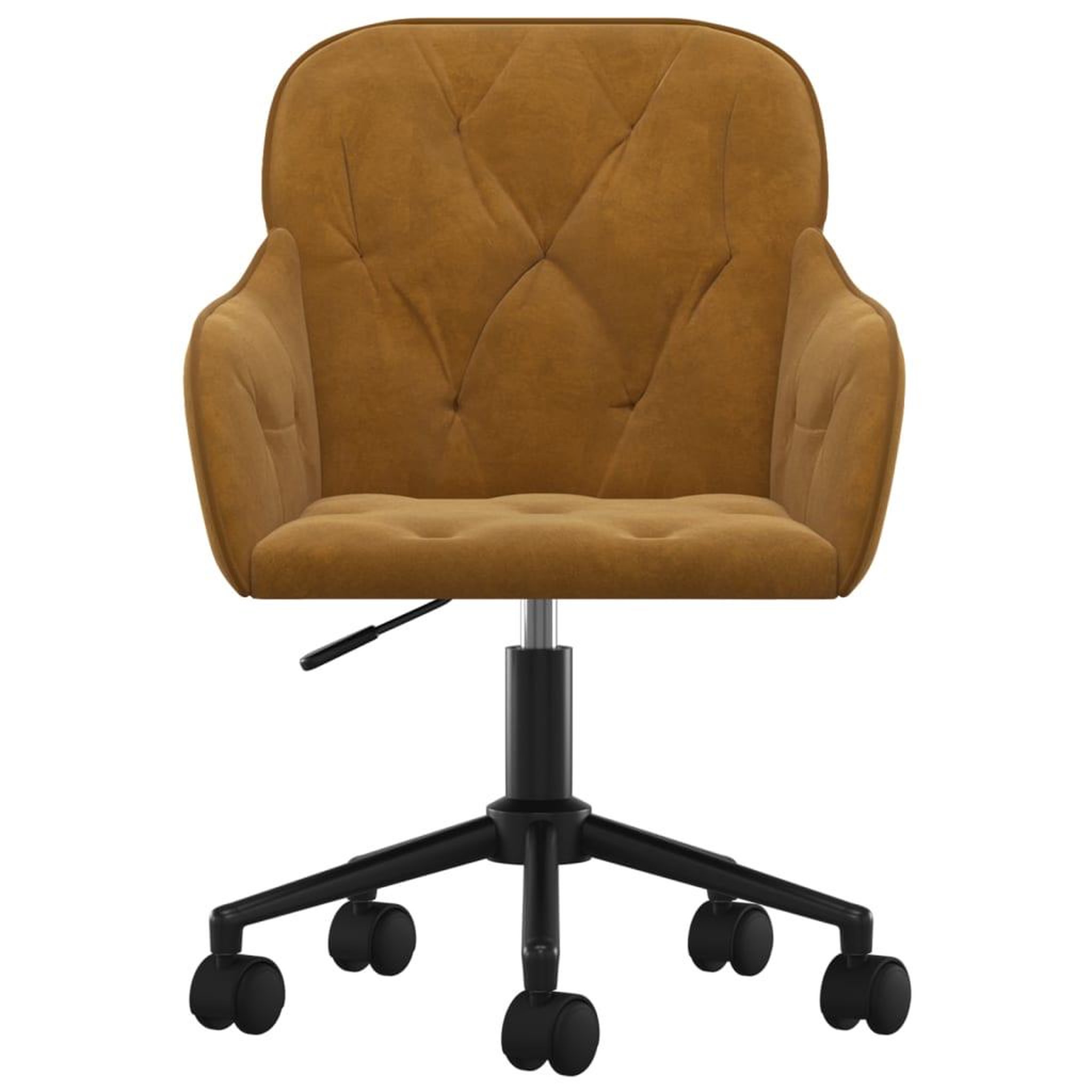 Voir la diapositive 4 : VIDAXL Chaises pivotantes a manger lot de 2 Marron Velours
