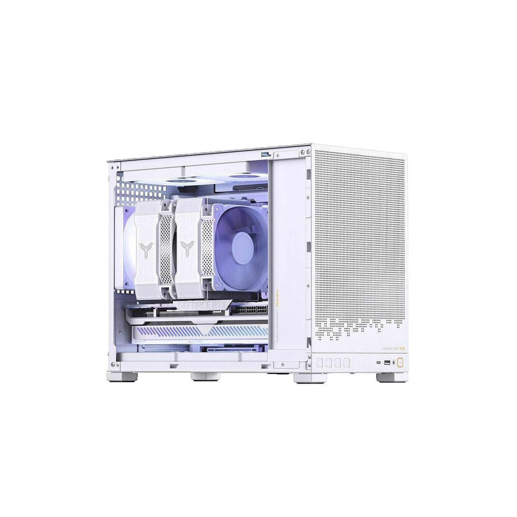 Voir la diapositive 2 : JONSBO Boîtier Micro-ATX Jonsbo D32 STD blanc
