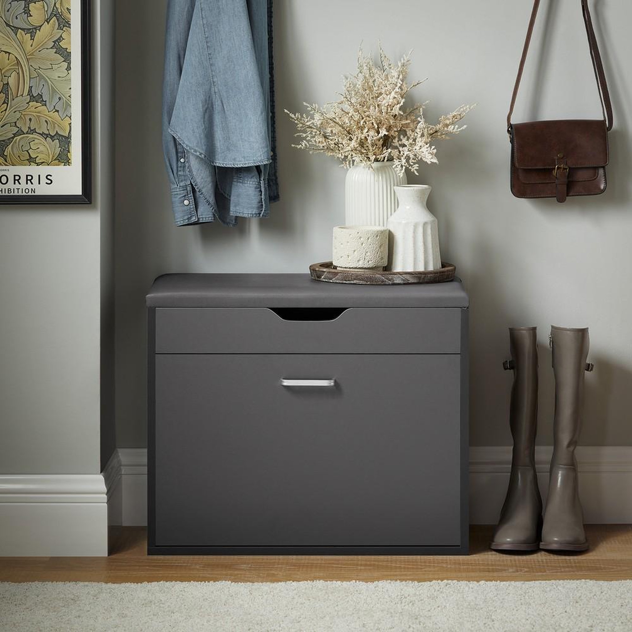 Voir la diapositive 2 : SOBUY SoBuy - Banc de Rangement à Chaussures avec Un Tiroir - Moderne - FSR95
