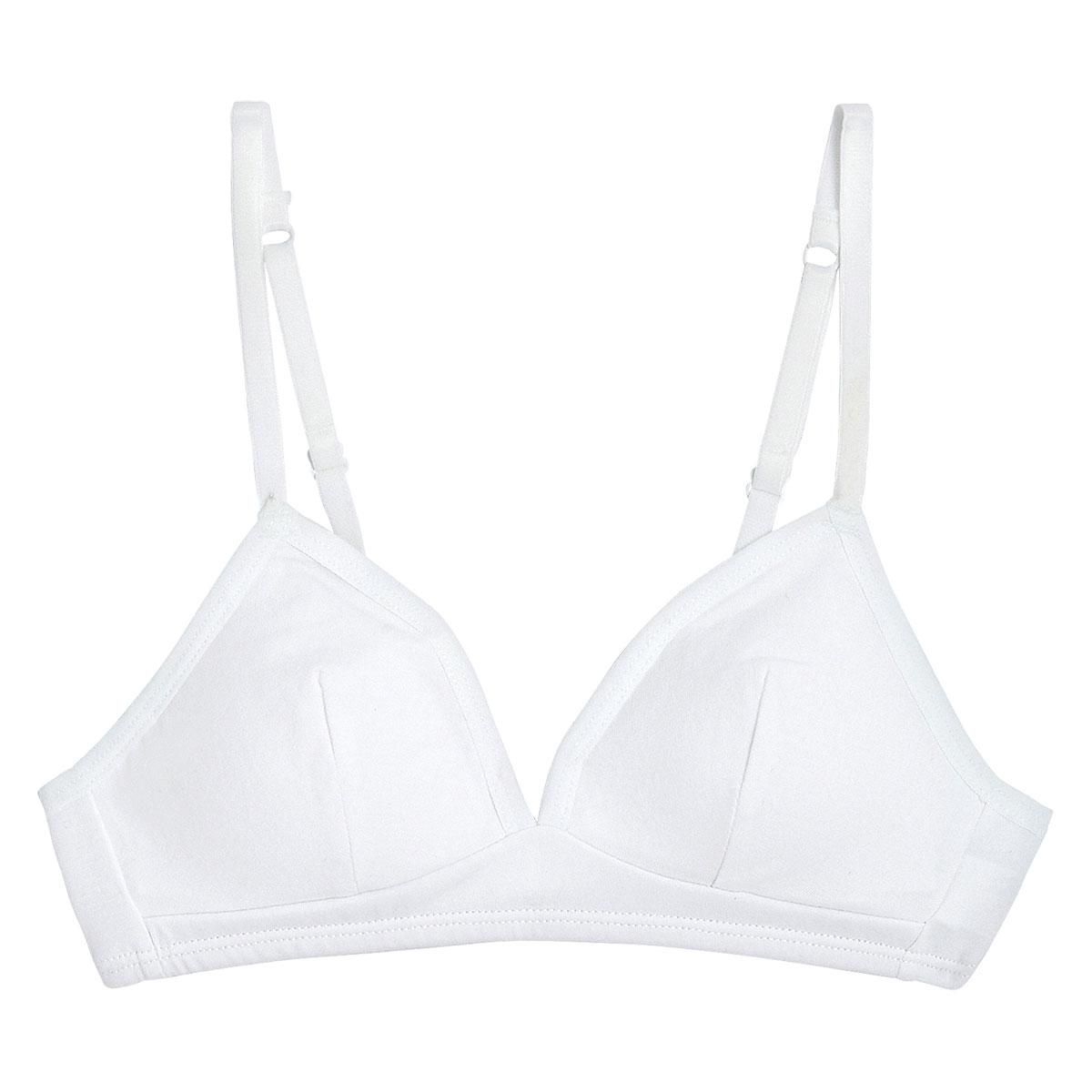 Petit Béguin Soutien-gorge souple avec mousse amovible blanc Pépita