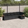 Voir la diapositive 1 : VIDAXL Salon de jardin 6 pcs avec coussins noir resine tressee