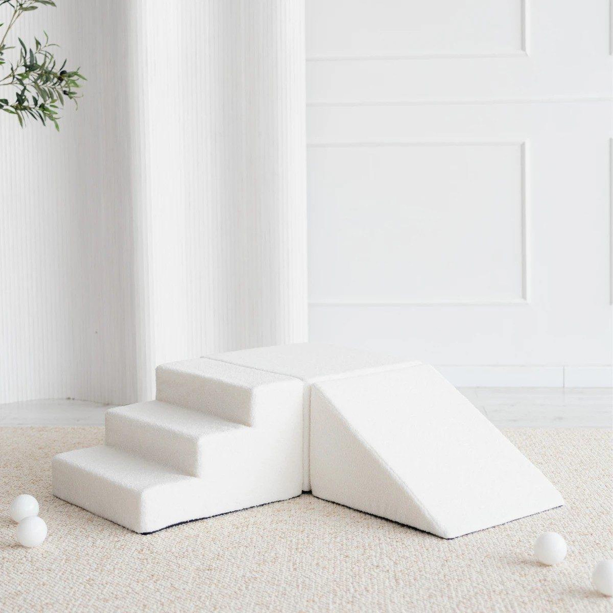 MONIO FOR KIDS Parcours de motricité 3 modules en mousse — Blanc