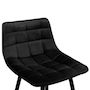 Voir la diapositive 6 : ID MARKET Lot de 2 tabourets de bar MADY en velours noir