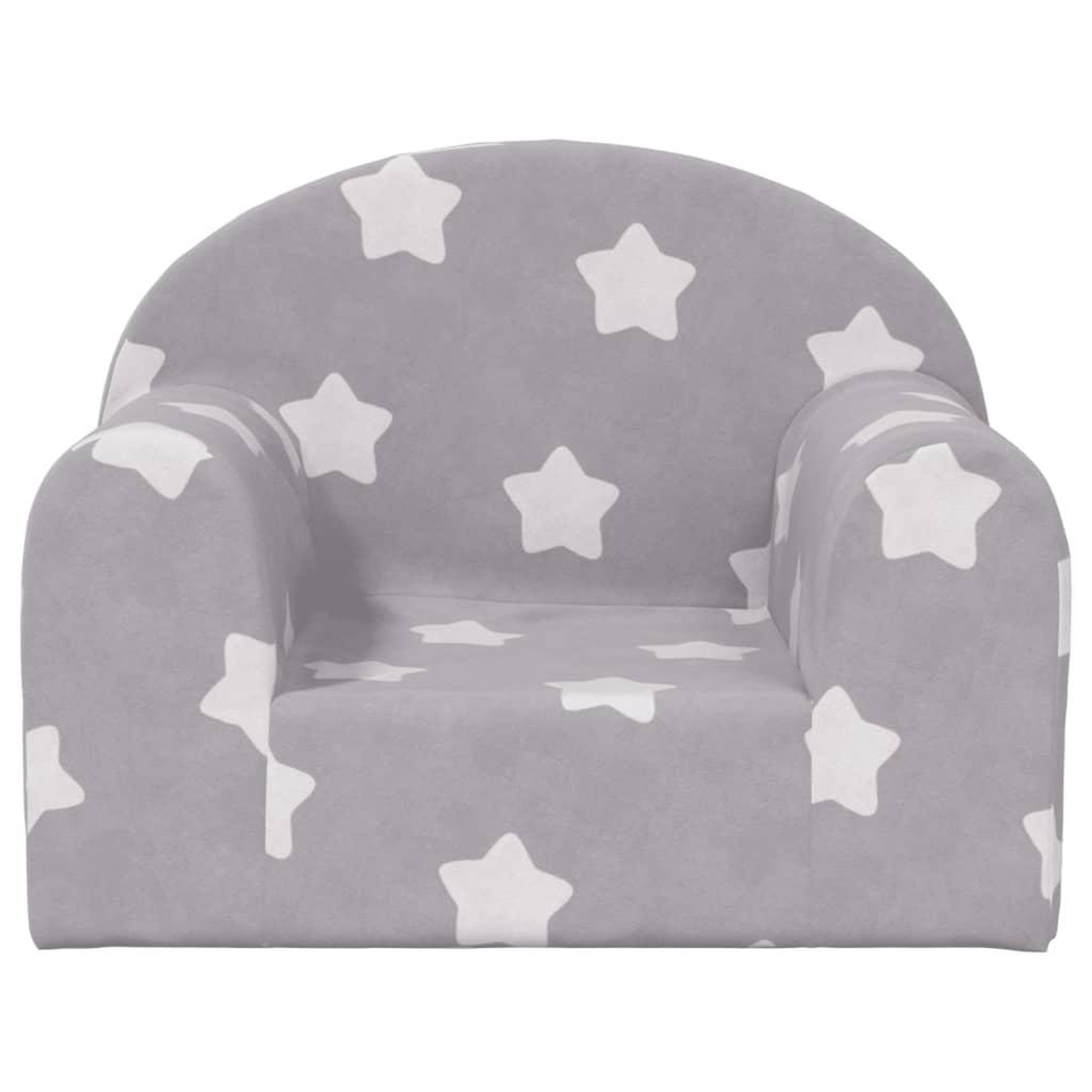Voir la diapositive 3 : VIDAXL Canape pour enfants gris clair avec etoiles peluche douce