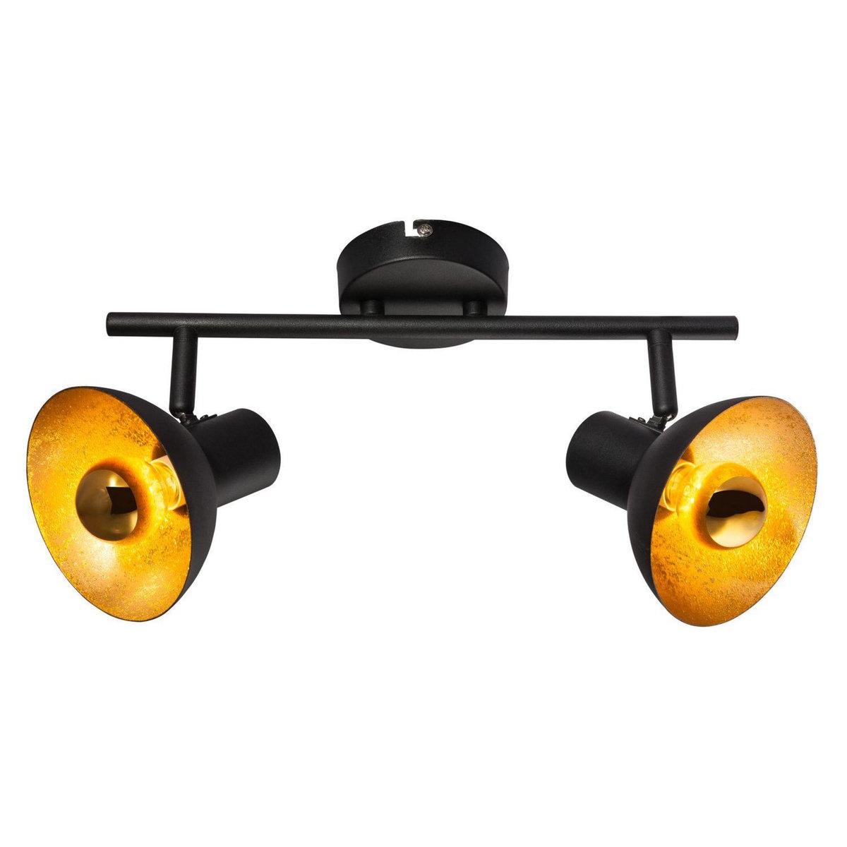 GLOBO Spot 2 lumières en métal - Noir et doré