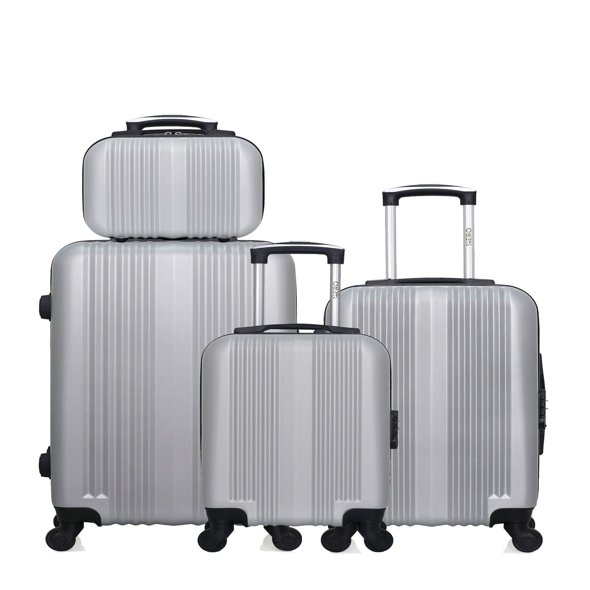 HERO Hero - lot de 4 - valise weekend, valise cabine, valise cabine xxs et vanity lipari