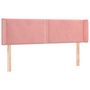 Voir la diapositive 3 : VIDAXL Tete de lit a LED Rose 147x16x78/88 cm Velours