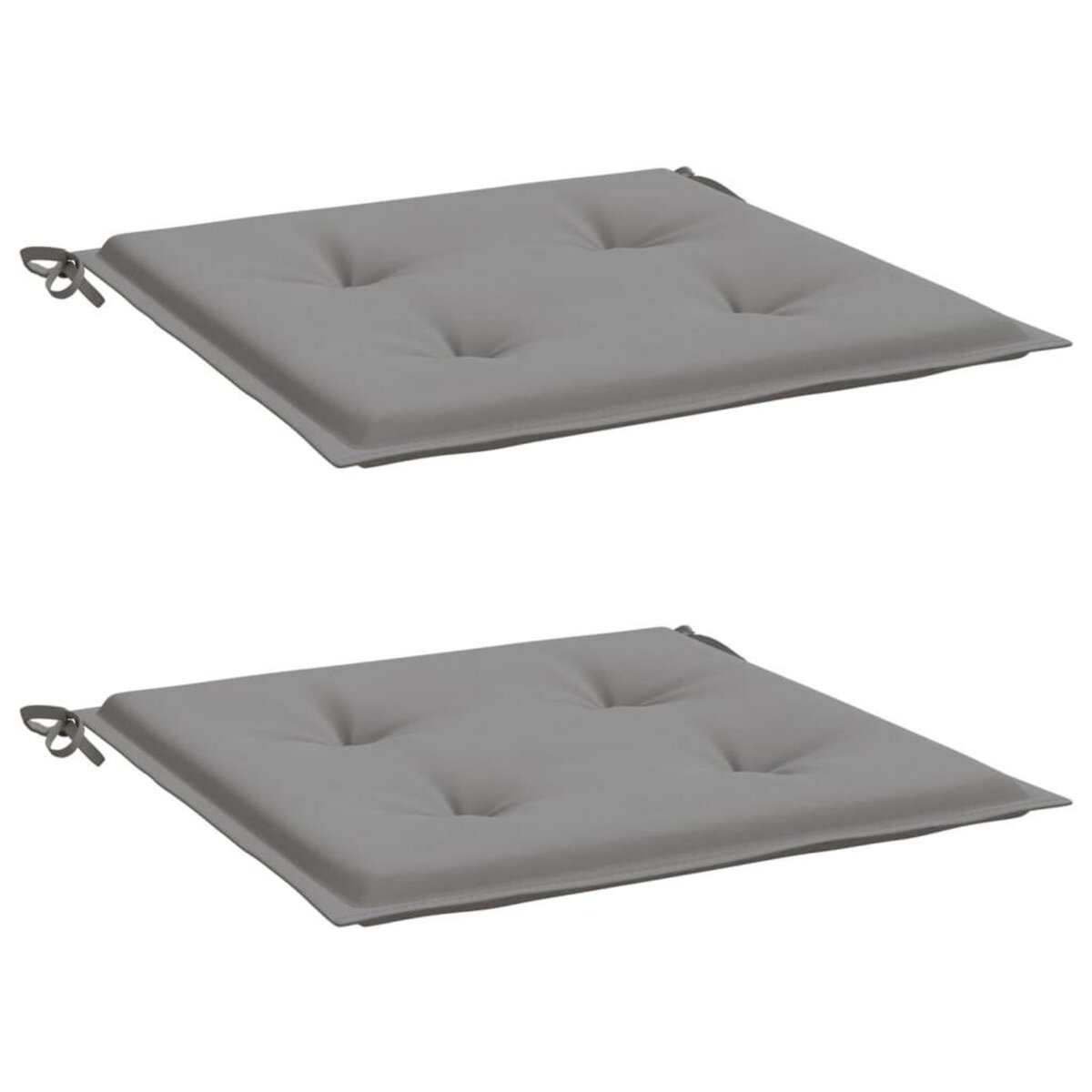 VIDAXL Coussins de chaise de jardin lot de 2 gris 50x50x3 cm