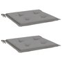 Voir la diapositive 3 : VIDAXL Coussins de chaise de jardin lot de 2 gris 50x50x3 cm