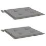 Voir la diapositive 3 : VIDAXL Coussins de chaise de jardin lot de 2 gris 50x50x3 cm
