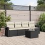 Voir la diapositive 1 : VIDAXL Salon de jardin 5 pcs avec coussins noir resine tressee
