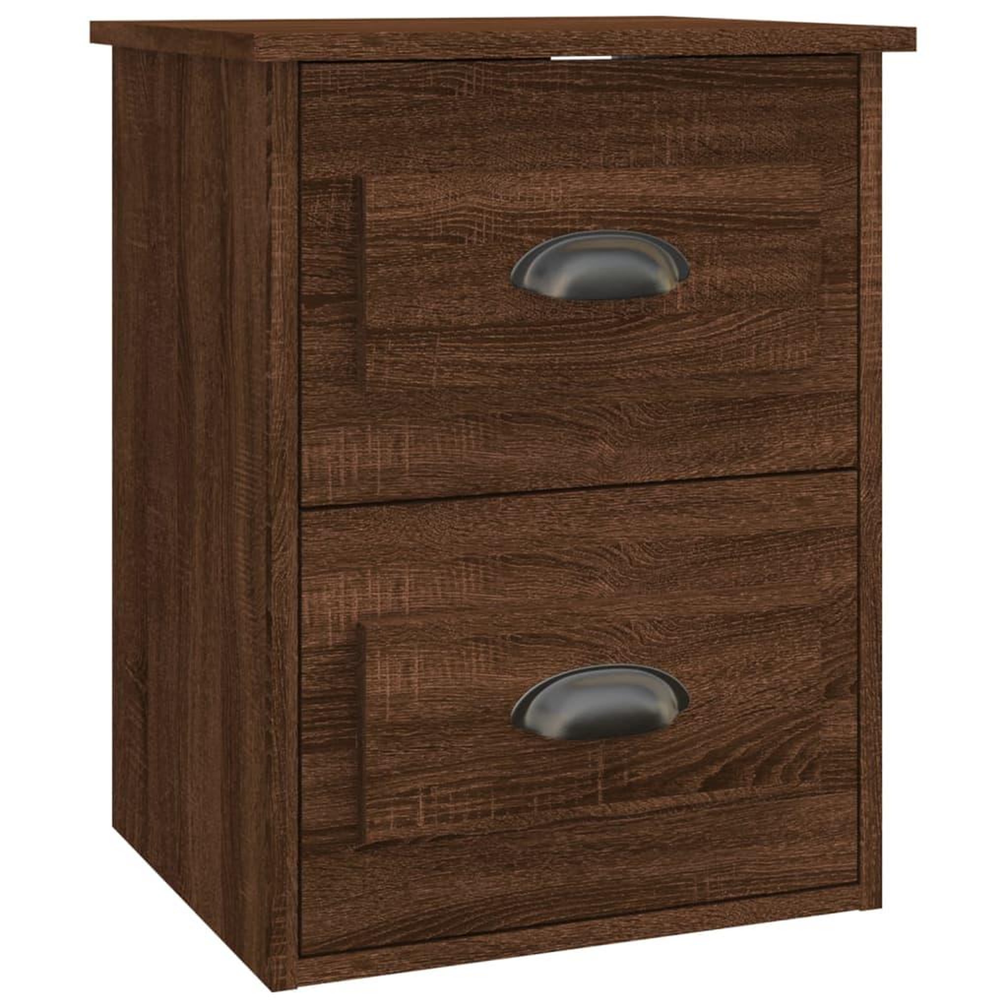 Voir la diapositive 2 : VIDAXL Table de chevet murale chene marron 41,5x36x53 cm
