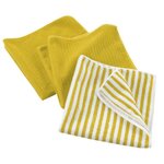 Paris Prix Lot de 3 Torchons Microfibre  Cuistot  40x40cm Jaune