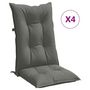 Voir la diapositive 2 : VIDAXL Coussins de chaise a dossier haut lot de 4 gris fonce melange