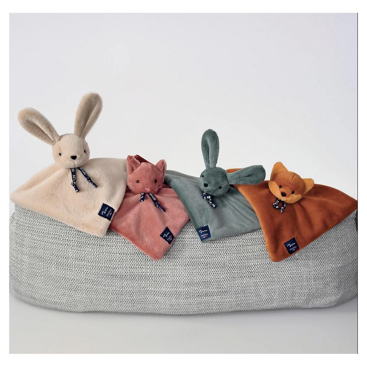 MAILOU Doudou plat lapin dorlotin - Ivoire -Mailou