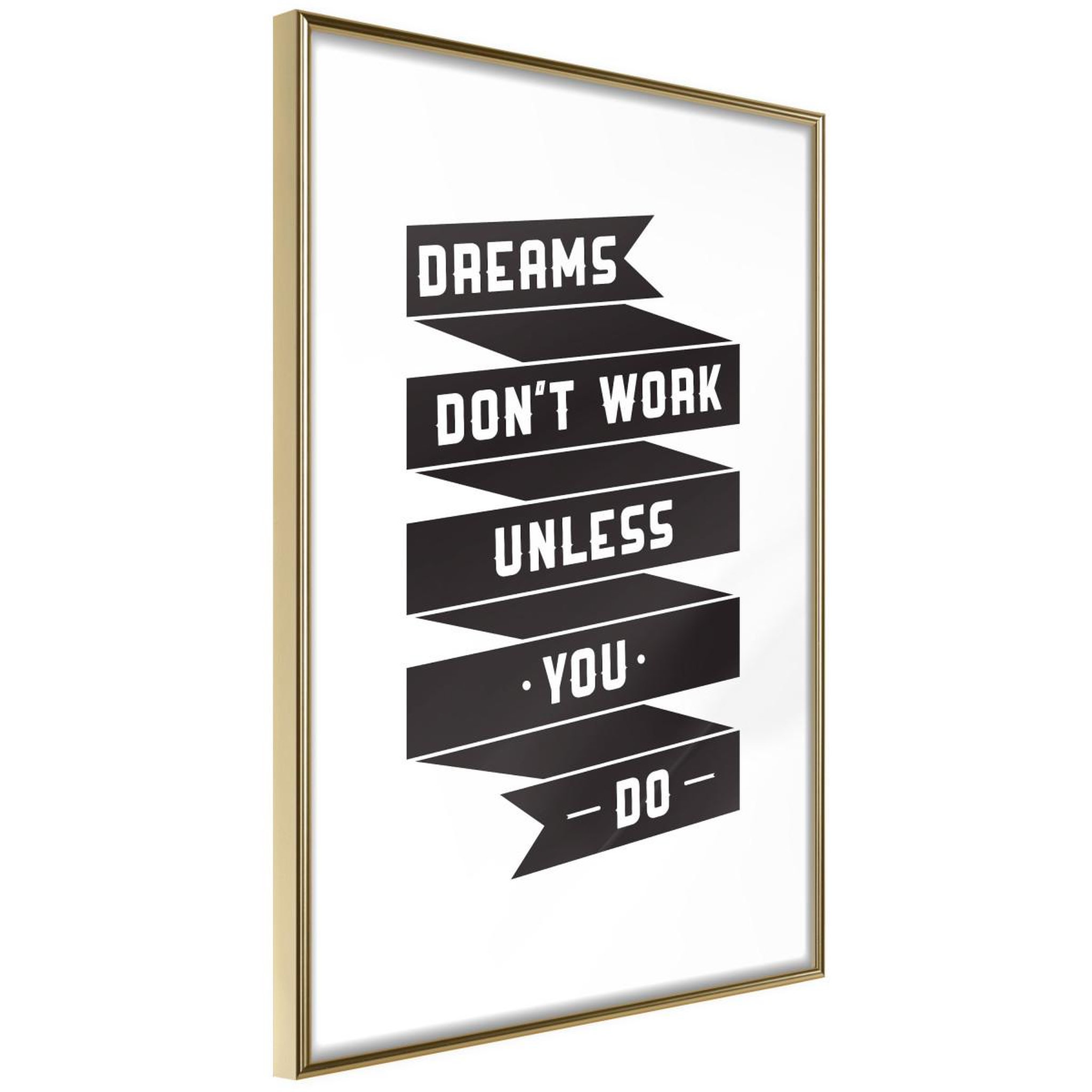 Paris Prix Affiche murale encadrée  dreams don't come true on their own ii