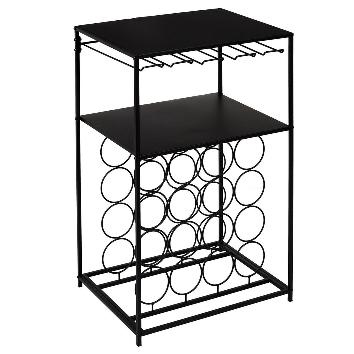 The Home Deco Factory Desserte sur pieds  porte bouteille - L. 45 x H. 70 cm - Noir