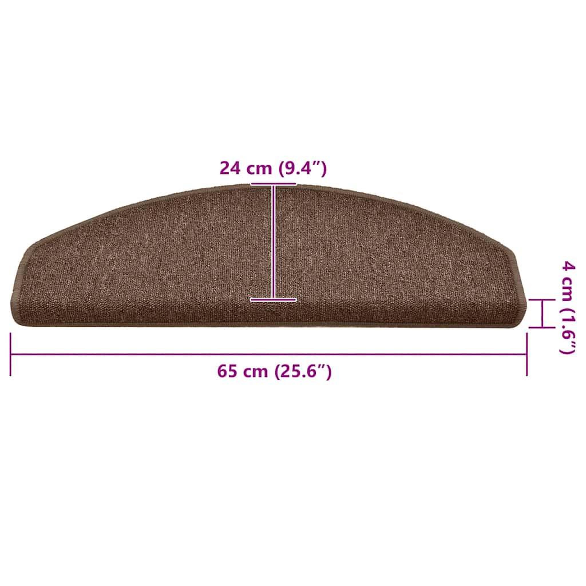 Voir la diapositive 6 : VIDAXL Tapis d'escalier 30 pcs marron 65x24x4 cm