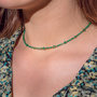 Voir la diapositive 2 : SLOYA Collier Paloma en pierres Agate Verte