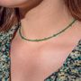 Voir la diapositive 2 : SLOYA Collier Paloma en pierres Agate Verte