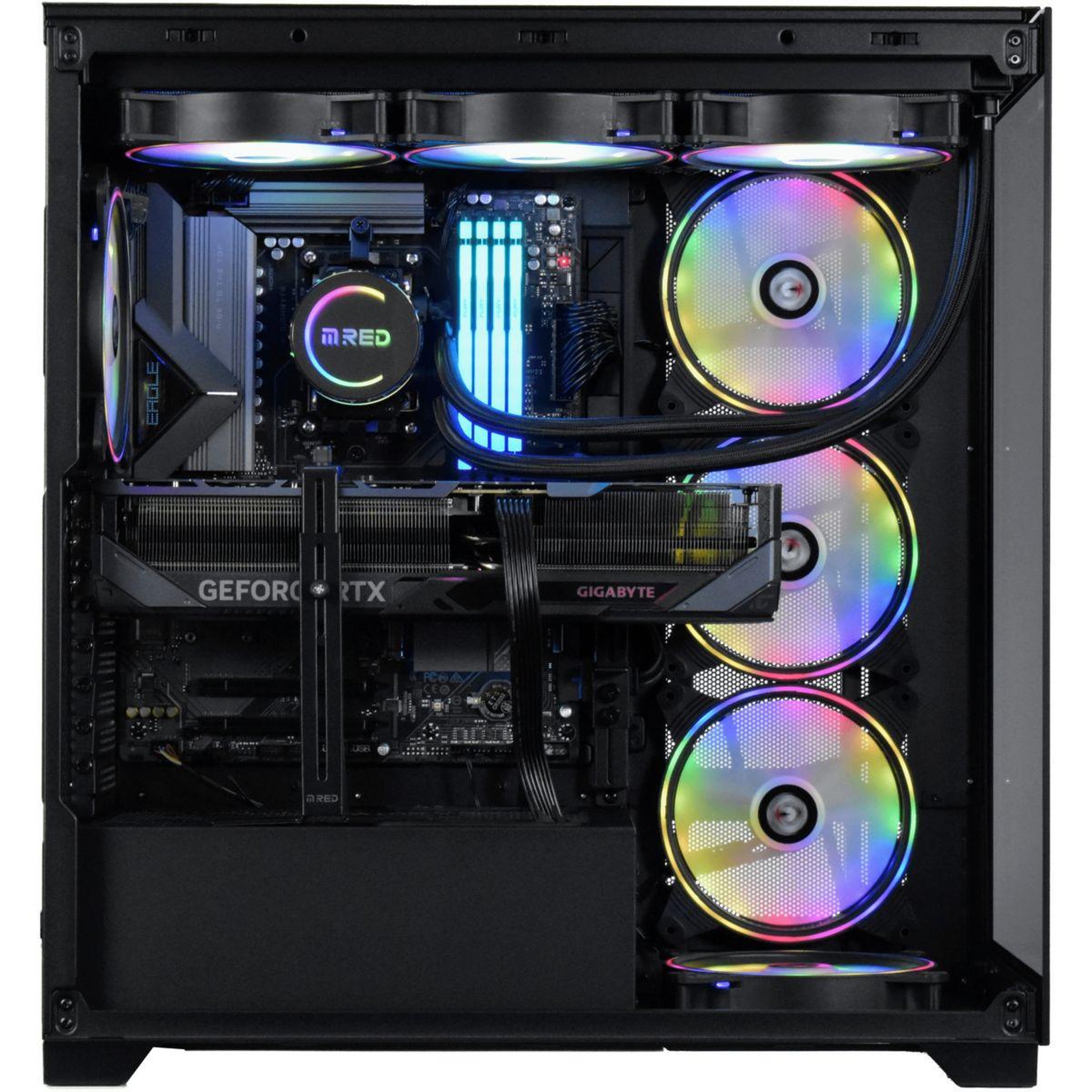 Voir la diapositive 3 : MRED PC Gamer AMD Ryzen 7 9800X3D – NVIDIA GeForce RTX 5090 – 64 Go RAM DDR5 – SSD 2 To