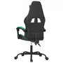 VIDAXL Chaise de jeu pivotante Noir et vert Similicuir