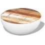 Voir la diapositive 2 : VIDAXL Table basse Forme de bol Bois de recuperation massif 60x60x30cm