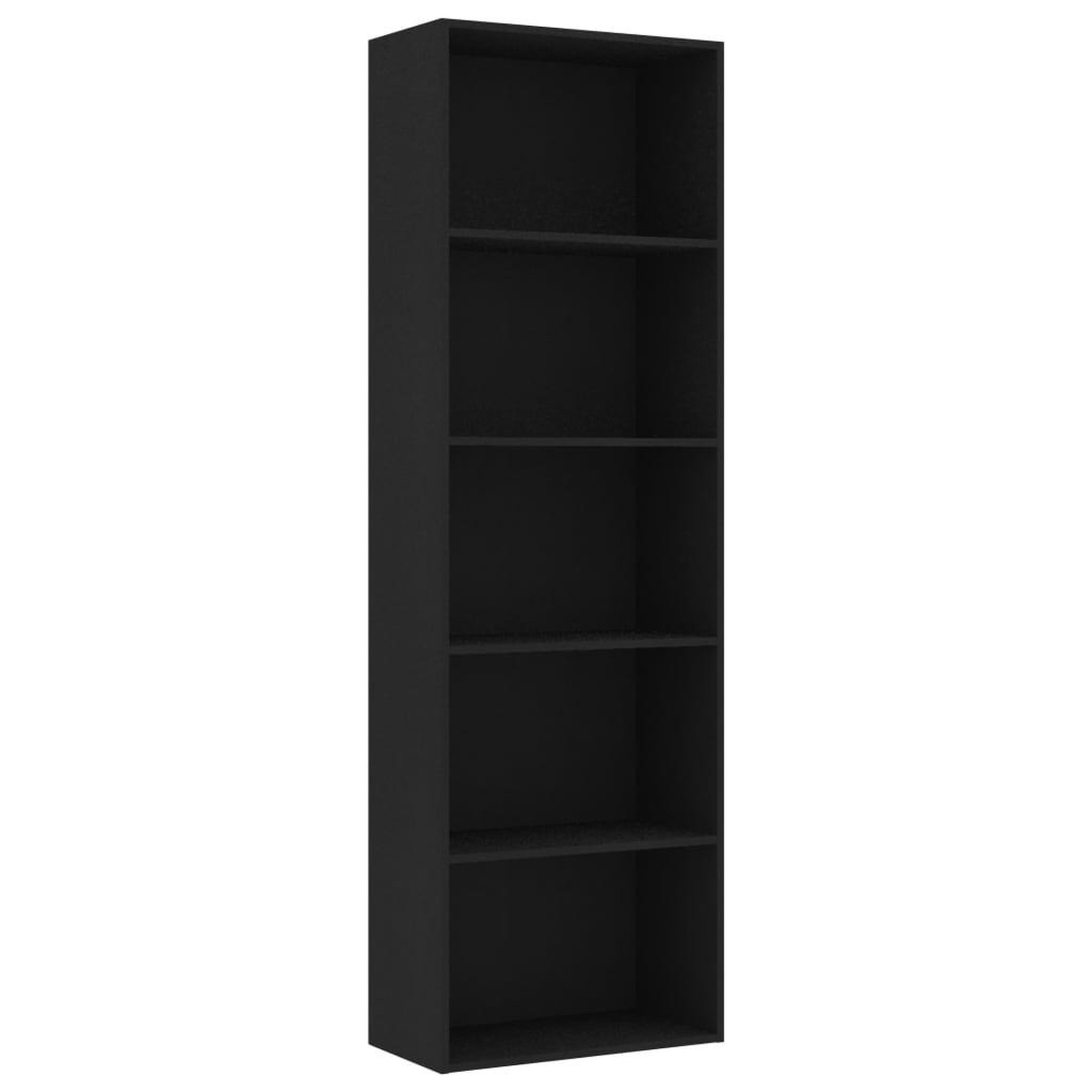 Voir la diapositive 2 : VIDAXL Bibliotheque a 5 niveaux Noir 60x30x189 cm Bois d'ingenierie