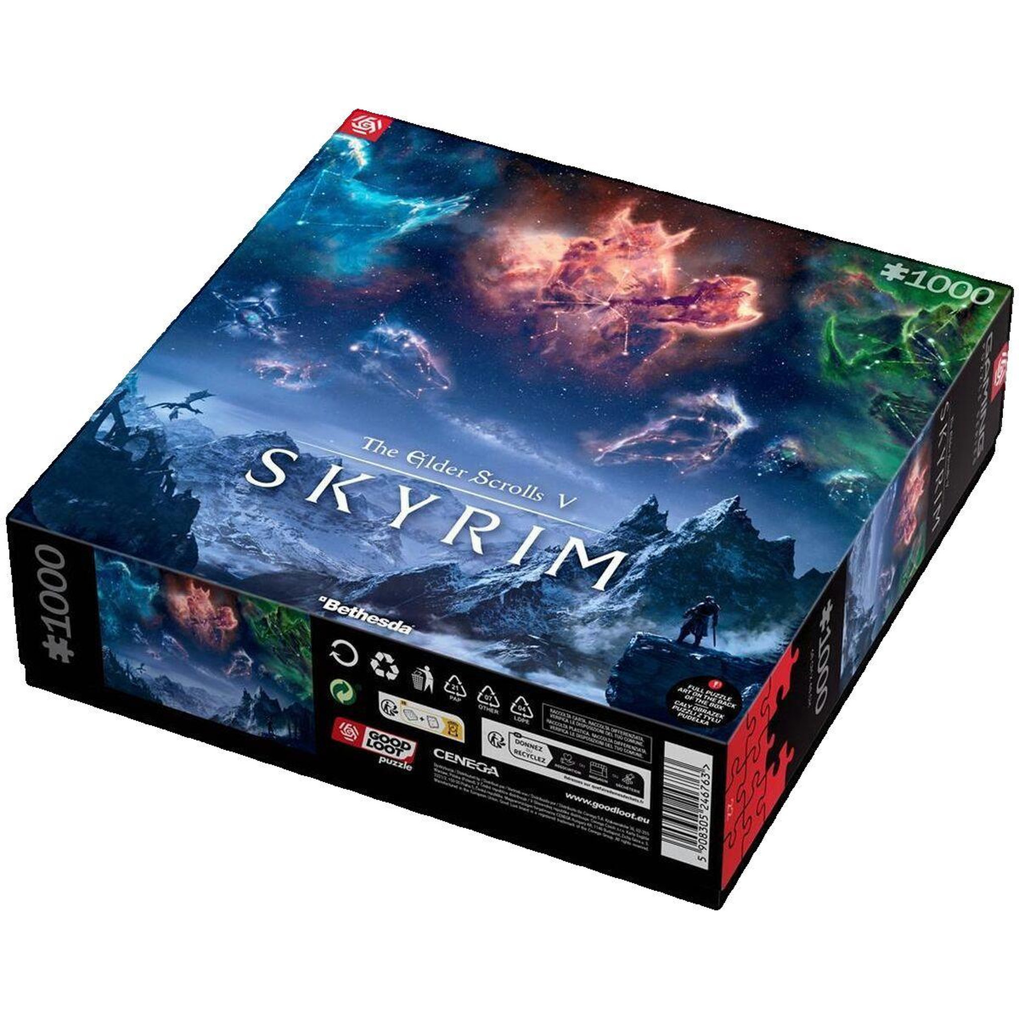 Voir la diapositive 3 : Just for games Puzzle Just For Games - The Elder Scrolls V : Skyrim - 1000 pièces