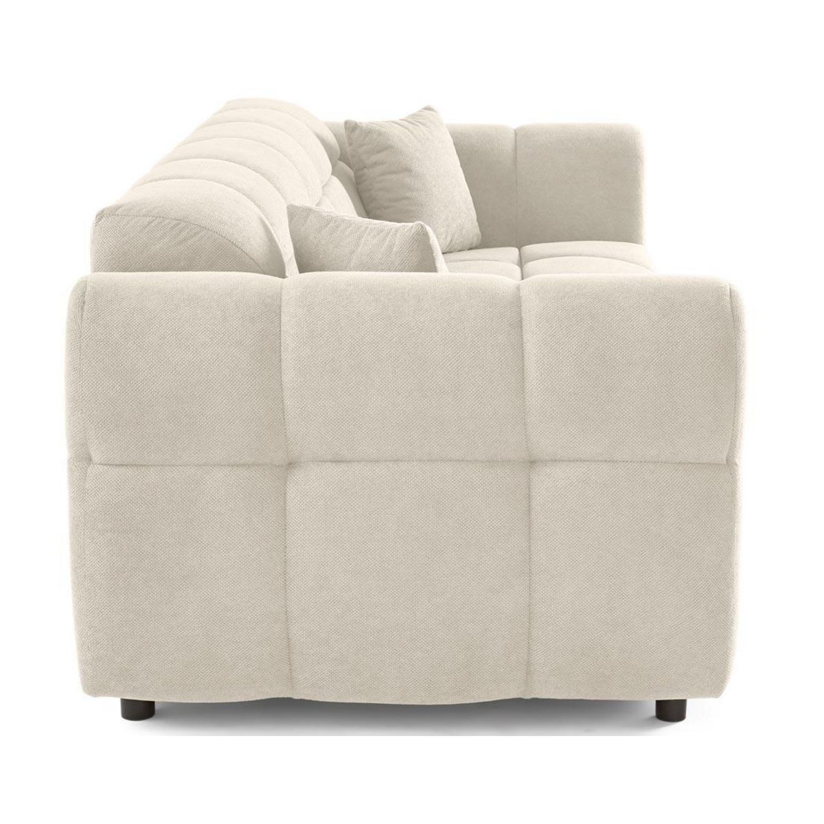 LISA DESIGN Ray - canapé droit 3 places en tissu texturé