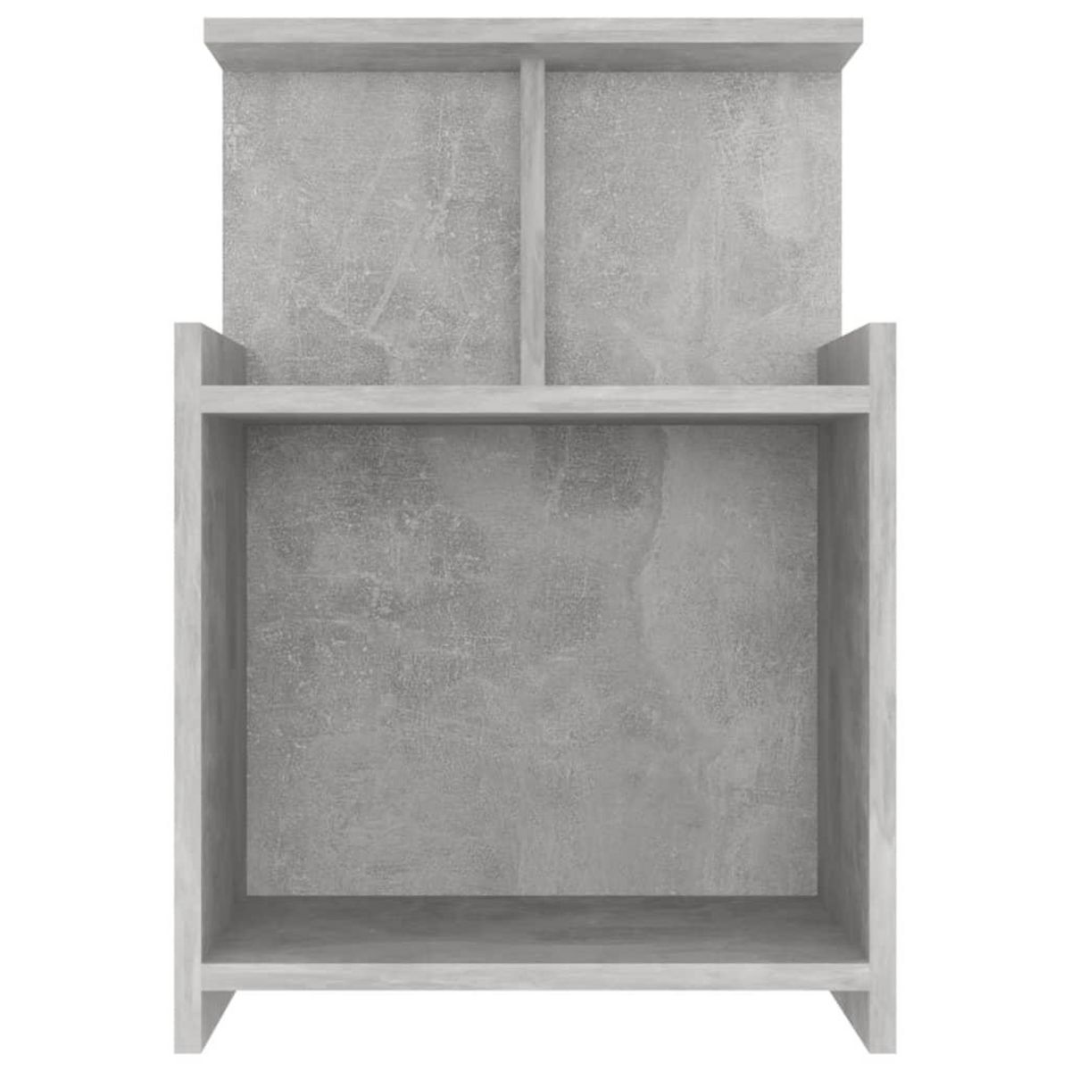 VIDAXL Tables de chevet 2 pcs Gris beton 40x35x60 cm Agglomere