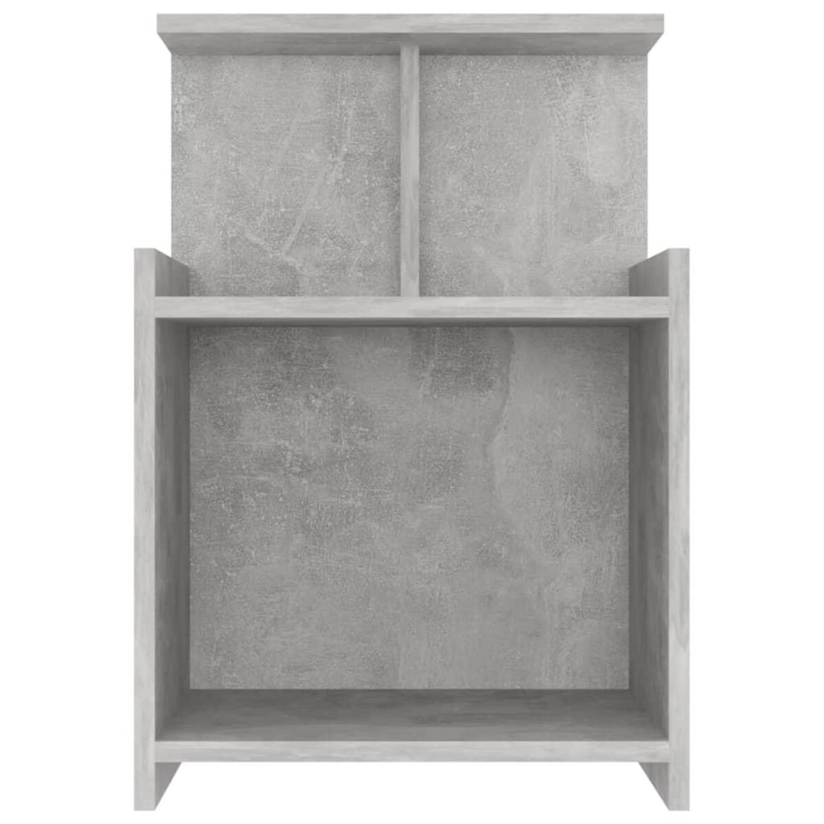 VIDAXL Tables de chevet 2 pcs Gris beton 40x35x60 cm Agglomere