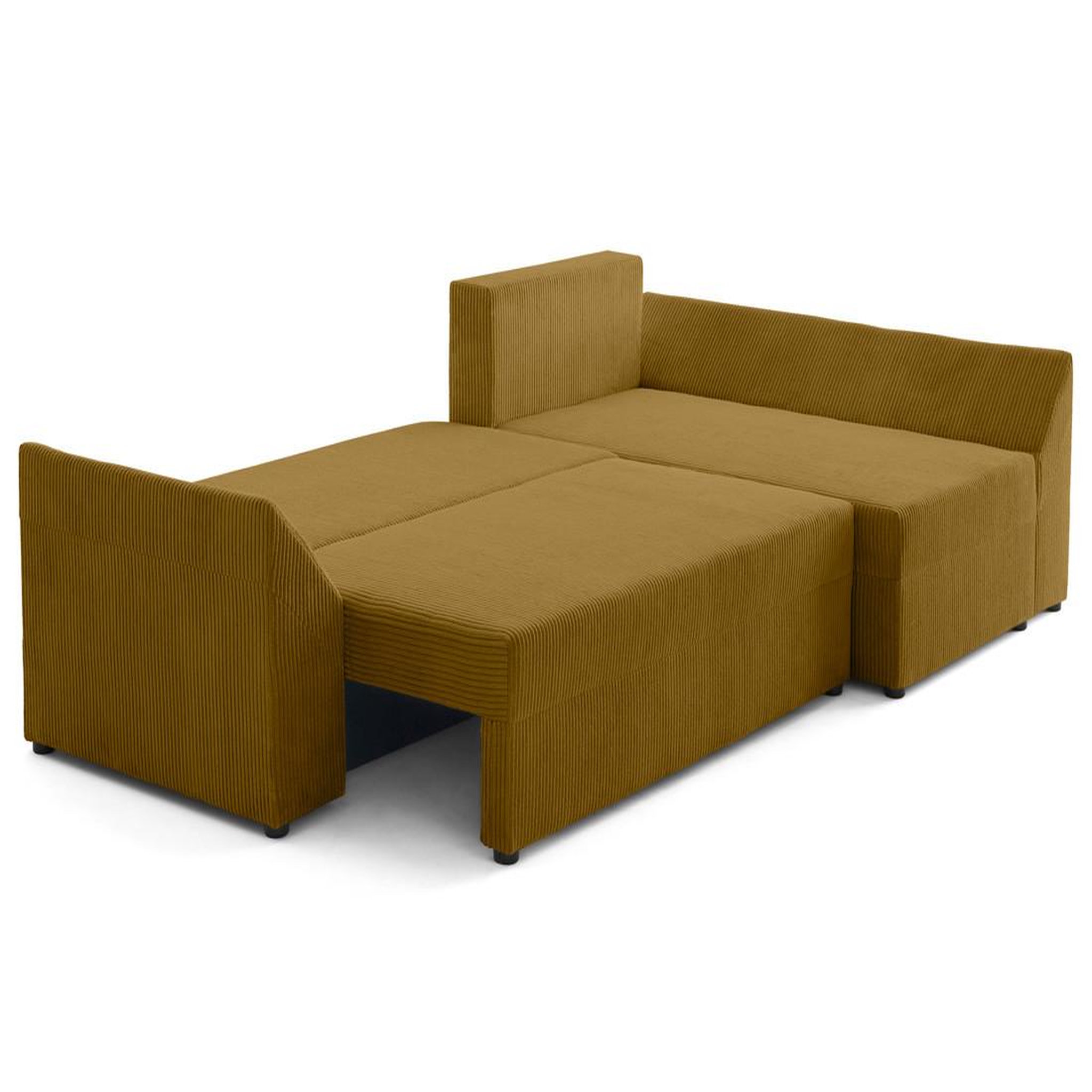 Voir la diapositive 2 : BEST MOBILIER Mike - canapé d'angle réversible - 4 places - convertible avec coffre - en velours côtelé