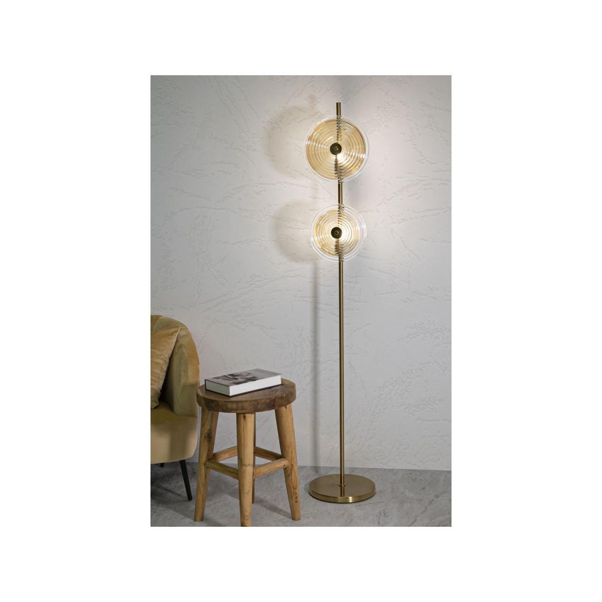 Voir la diapositive 6 : Paris Prix Lampadaire design en verre  venice  170cm or